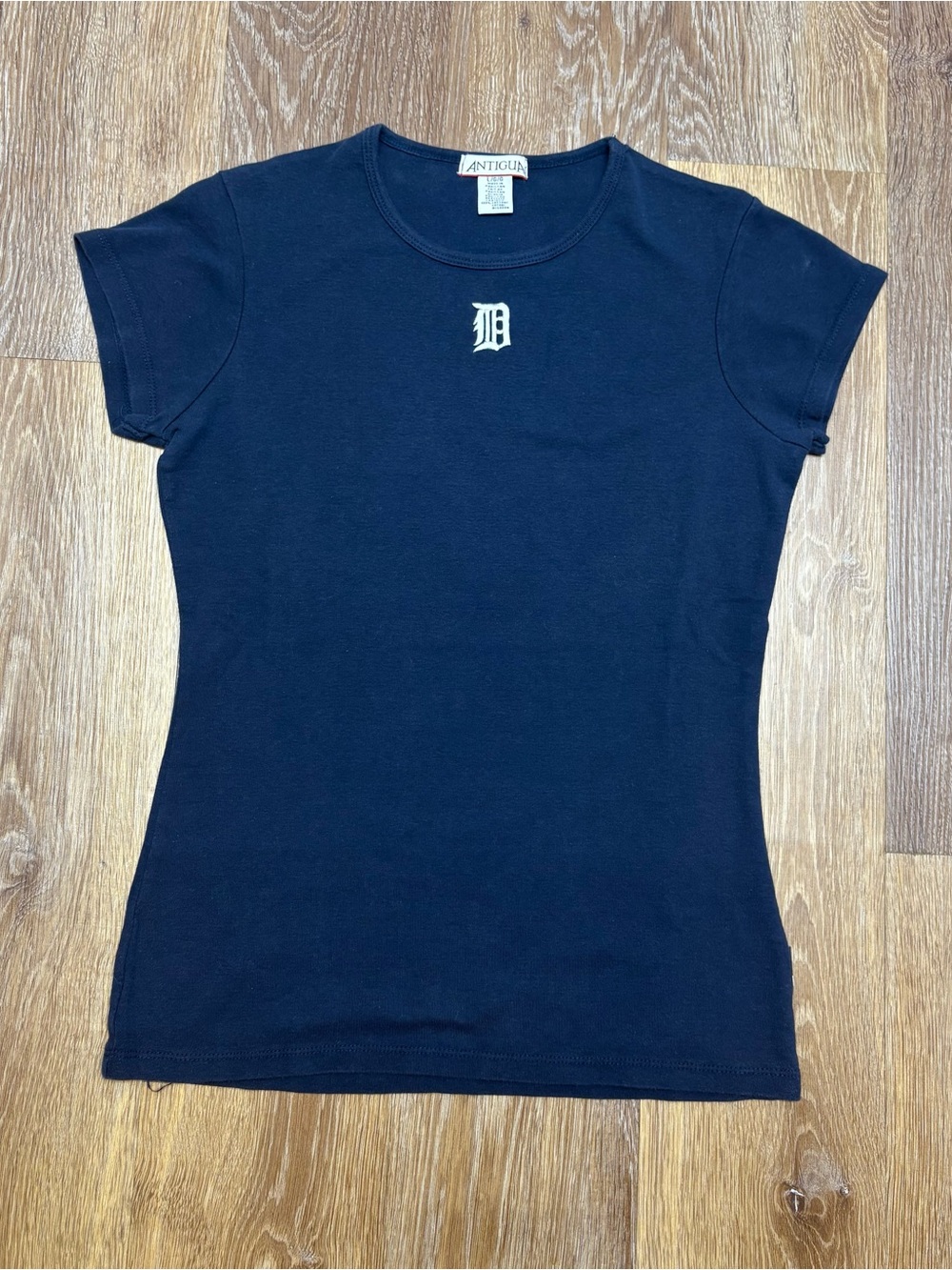 Antigua Women's Navy Short-Sleeve Tee with White Chest Logo